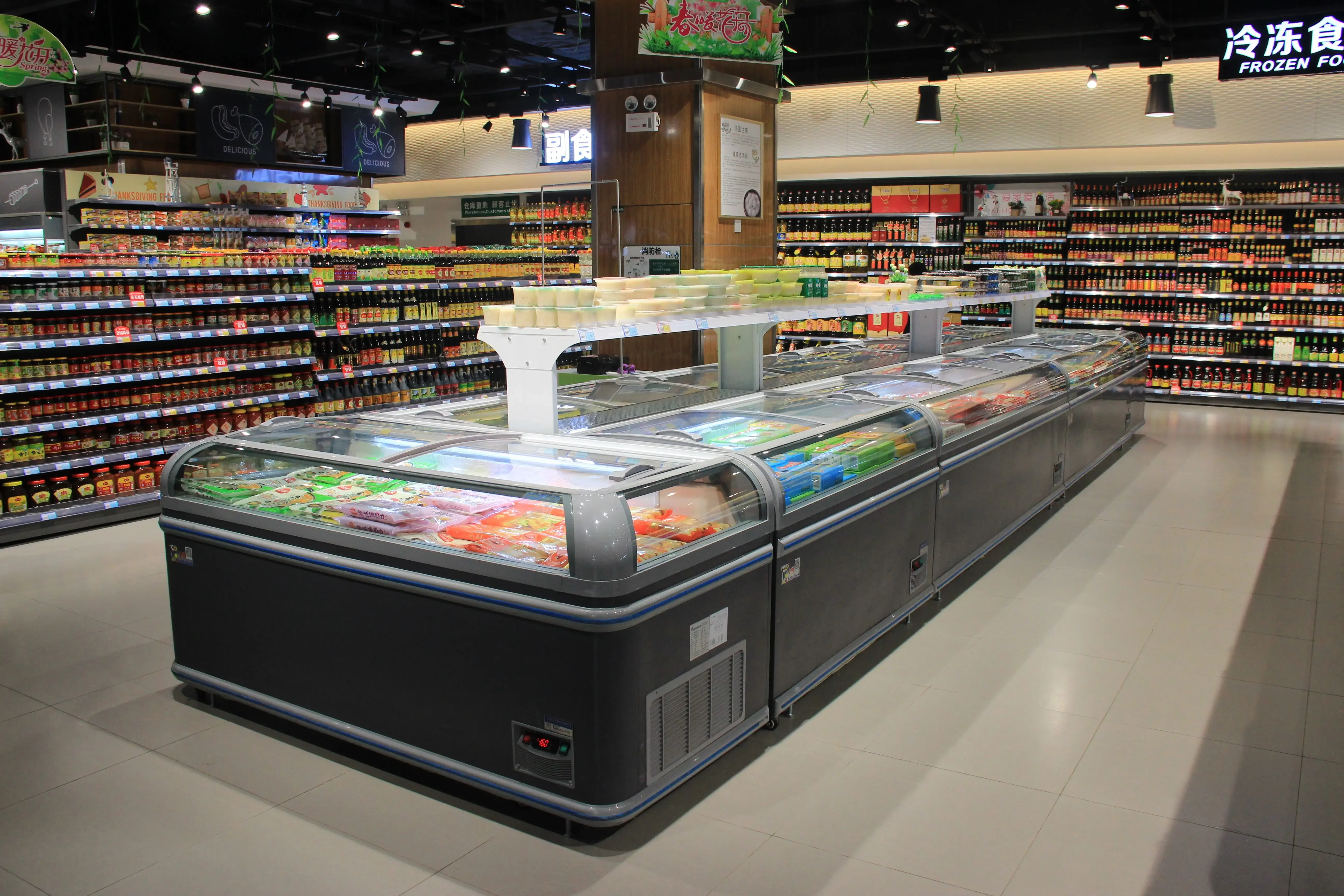 Commercial Horizontal Deep Chest Freezer Frozen Food Big Capacity Display Refrigeration Equipment For Supermarket - Image 6