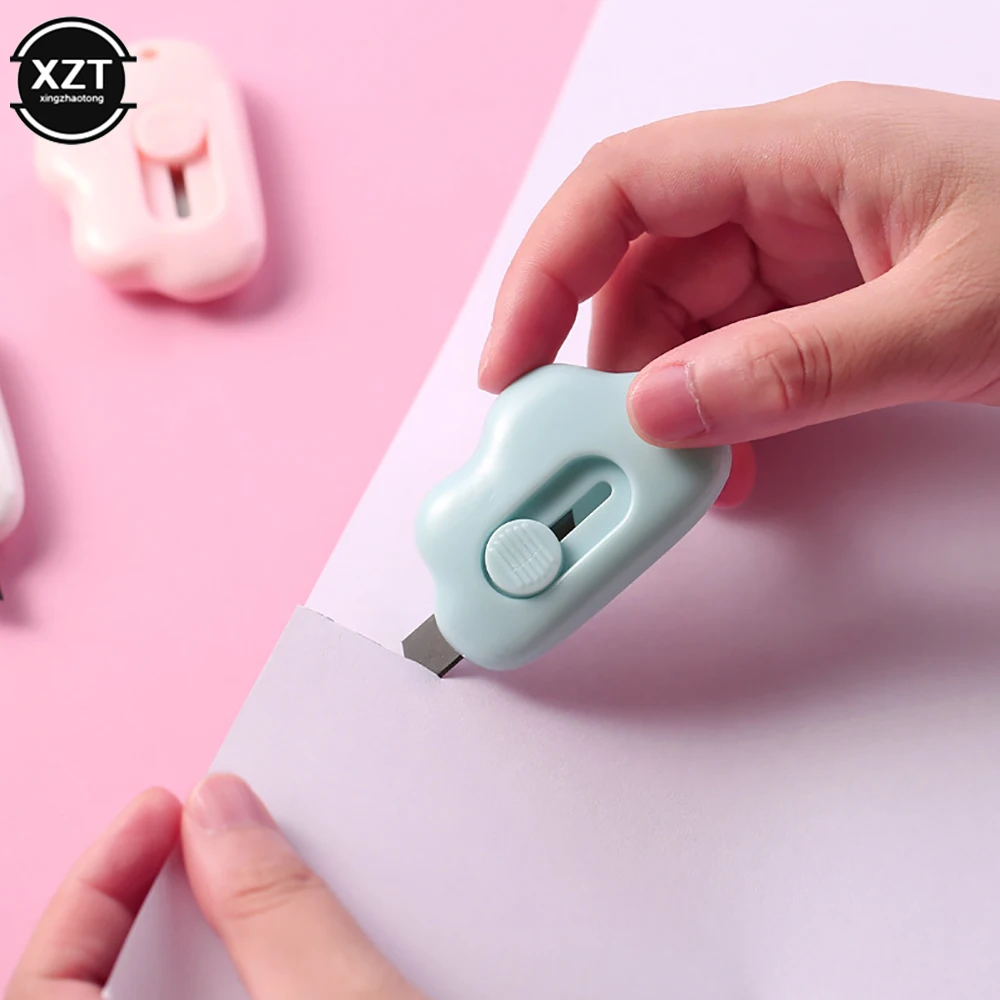 Paper Cutting Knife Creative Cute Cloud Art Knife Color Mini Portable Multi-purpose Knife Paper Blade Office Stationery Cutting Supplies Tool