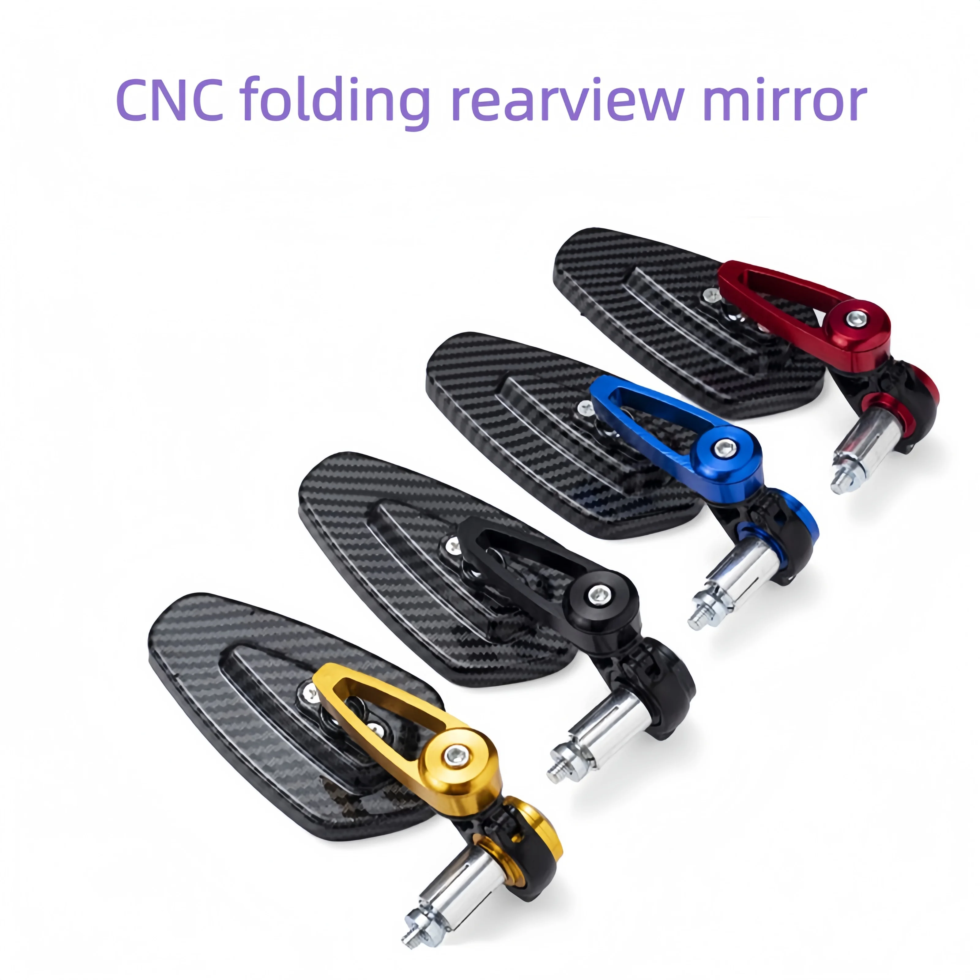 Carbon Fiber Pattern Handlebar Rearview Mirror