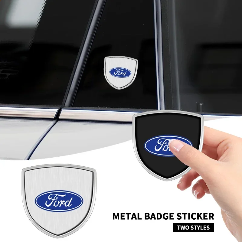 Ford Metal Shield Sticker Car Trunk Window Side Emblem Decorative Badge Decal For Ford B-Max cmax smax KA st li