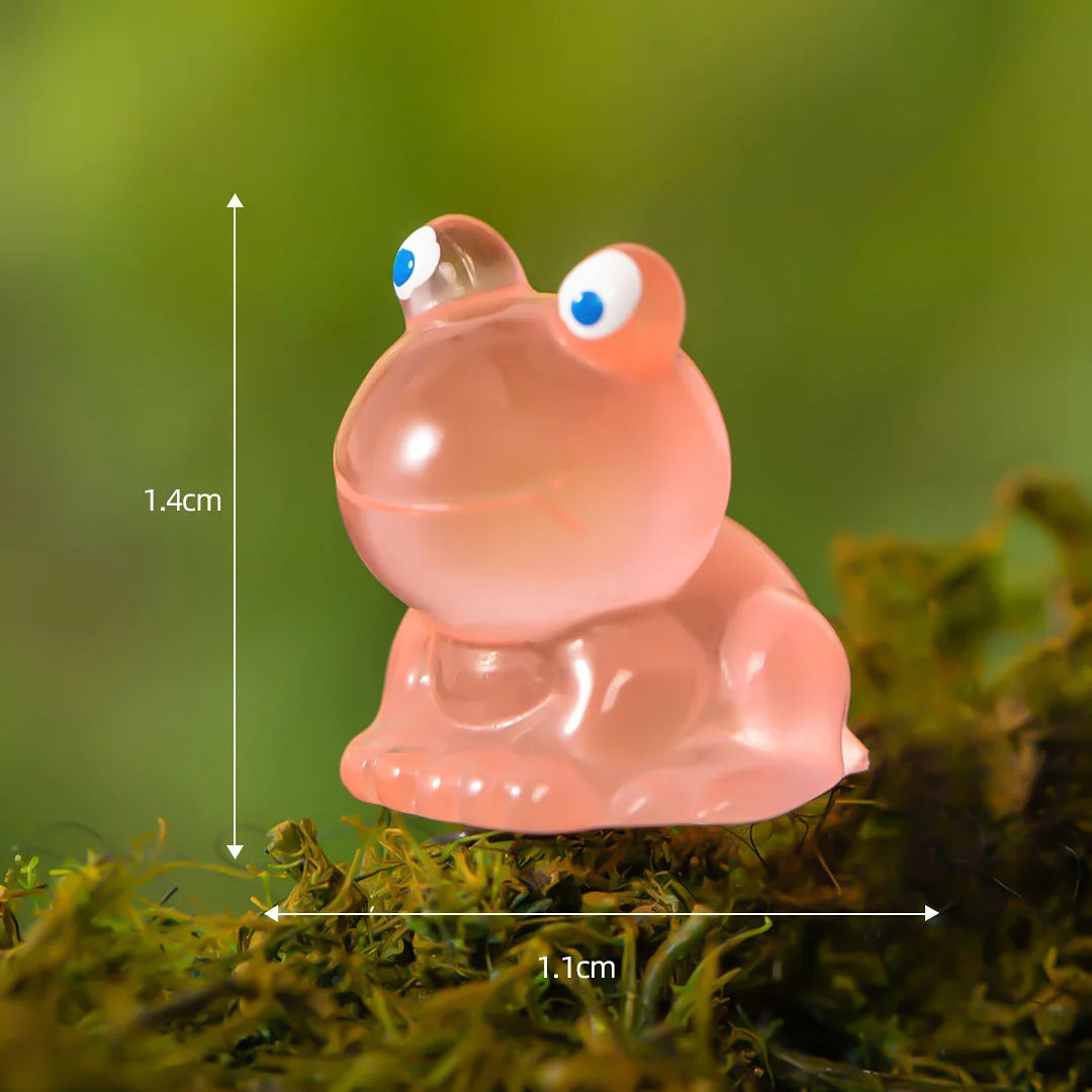 ROTUHEY 35 Pack Mini Frogs Colorful Frogs Frogs Glow in The Dark Mini Resin Animal Frogs Decoration Fairy Garden Moss Landscape DIY Glass Aquarium