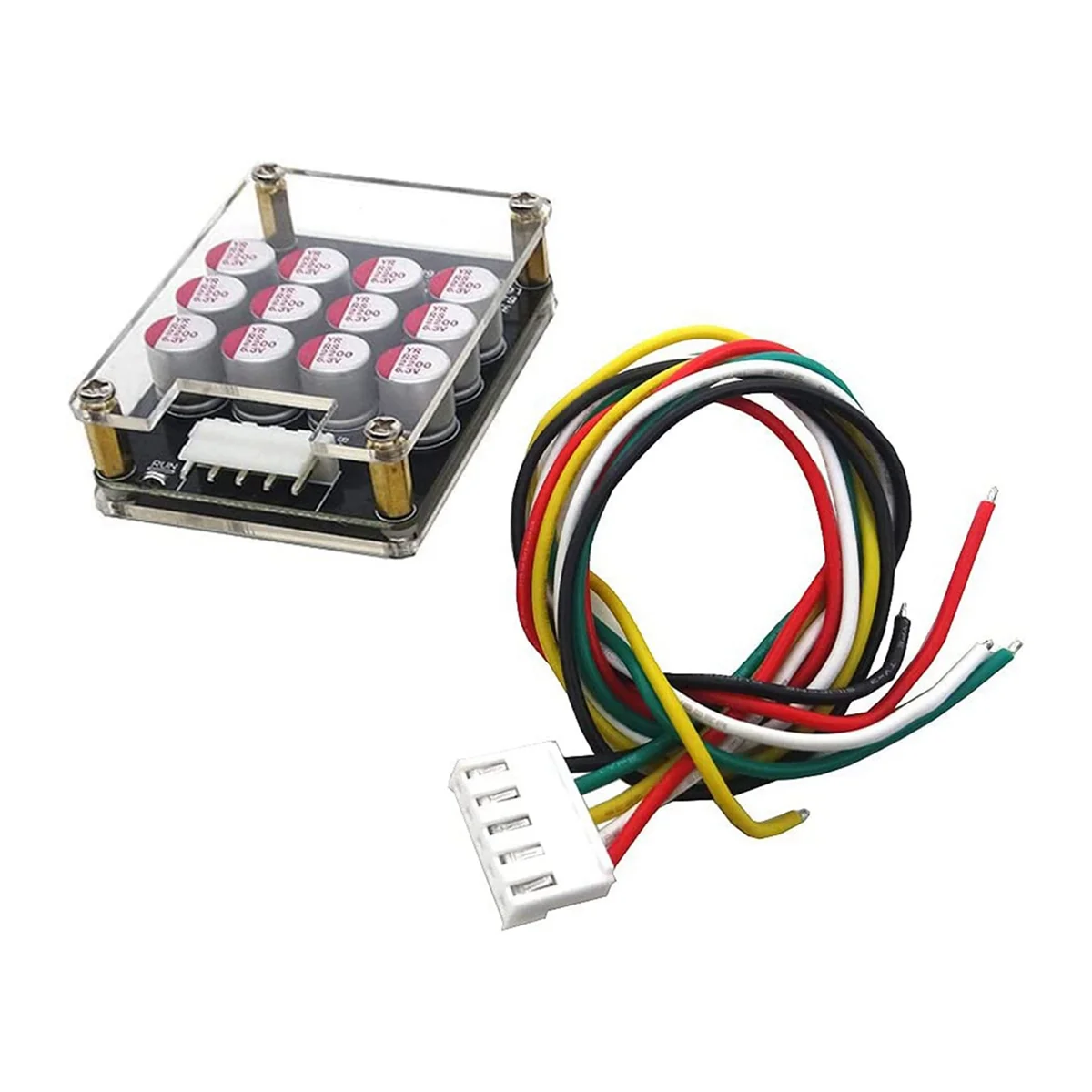 2X 4S 5A Cluster Equalizer Active Board Lithium Battery Lifepo4 Battery Equalizer Capacitor(with Case+Terminal Wire)