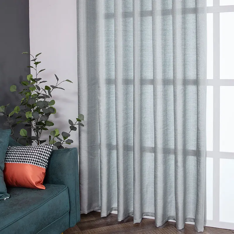 french door curtains LISM Light Luxury Weave Curtain Soft Sheer Tulle Curtain for Bedroom Living Room for Door Modern Window Treatments Curtain cream curtains