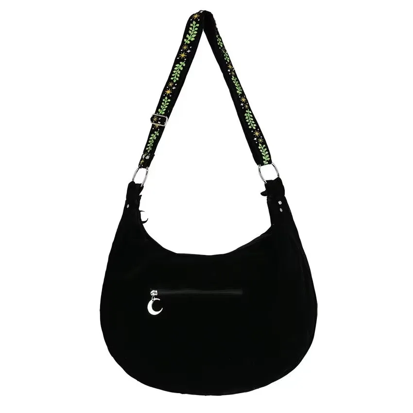 حقيبة كتف نسائية عالية الجودة مطرزة على الطراز الق...