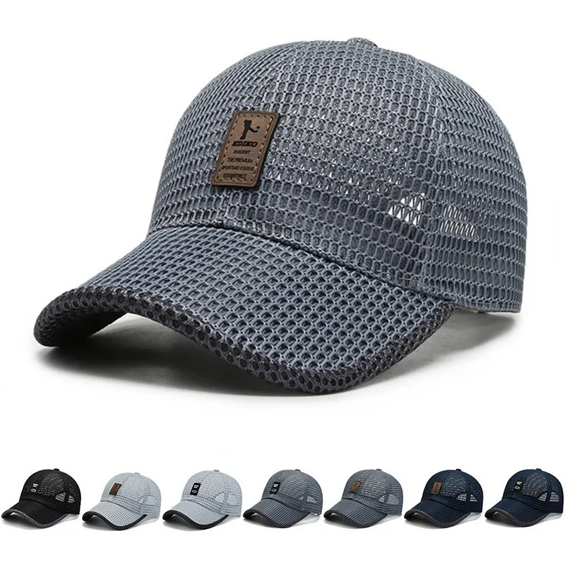 남녀공용 야외 여름 풀 메쉬 그물, 시원한 통기성, 빠른 건조, 자외선 차단, 야구 모자, 테니스, 골프, 스포츠, 트럭 운전사 모자