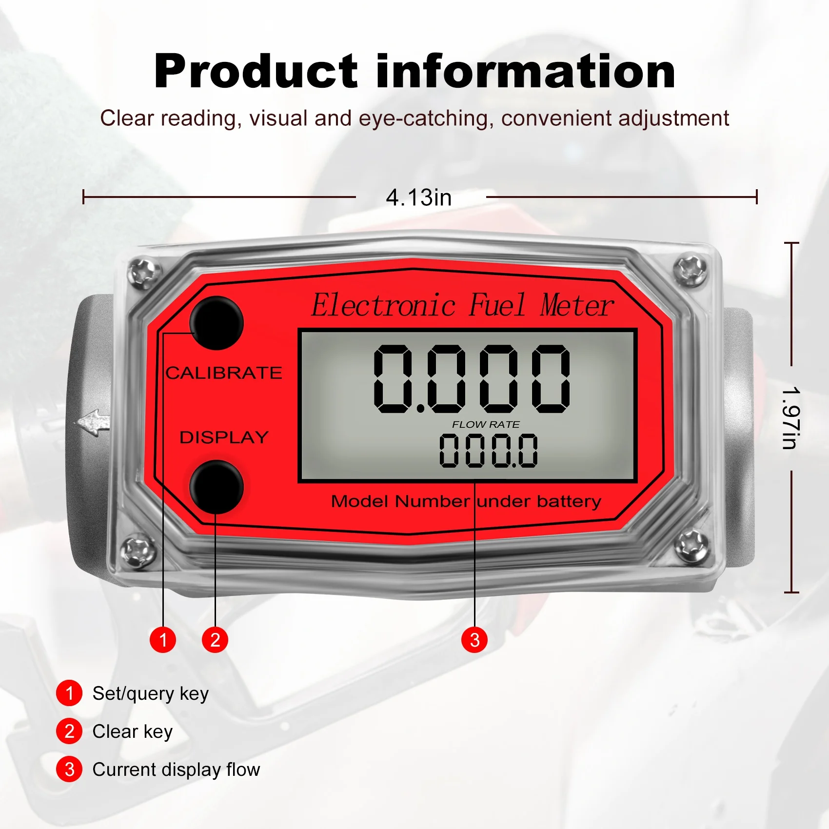 2INCH Counter Diesel Petrol Methanol Water Aluminum Alloy Durable Digital Turbine Flow Meter LCD Electronic Fuel Meter Flowmeter