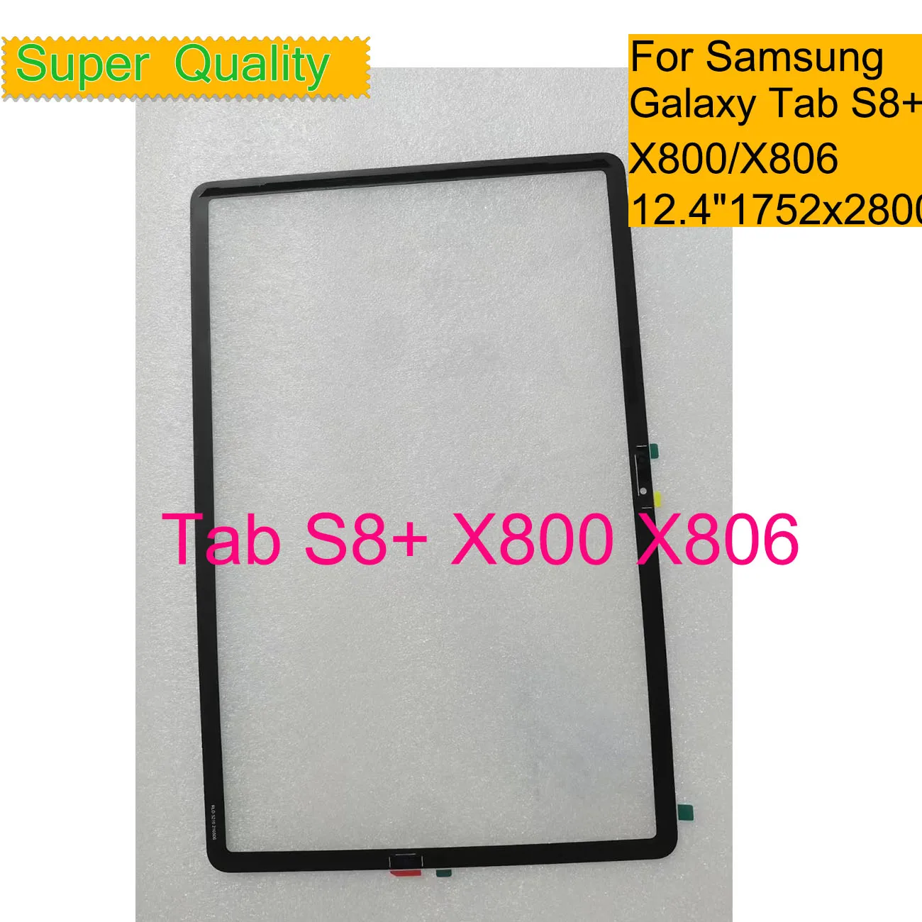 10 шт./партия для Samsung Galaxy Tab S8 + X800 сенсорная панель для планшета S8 Plus 5G X806 передняя внешняя ЖК-стеклянная линза с OCA замена для samsung galaxy tab a7 10 4 2020 сенсорная панель планшета t500 t505 передняя внешняя жк стеклянная линза с клеем oca