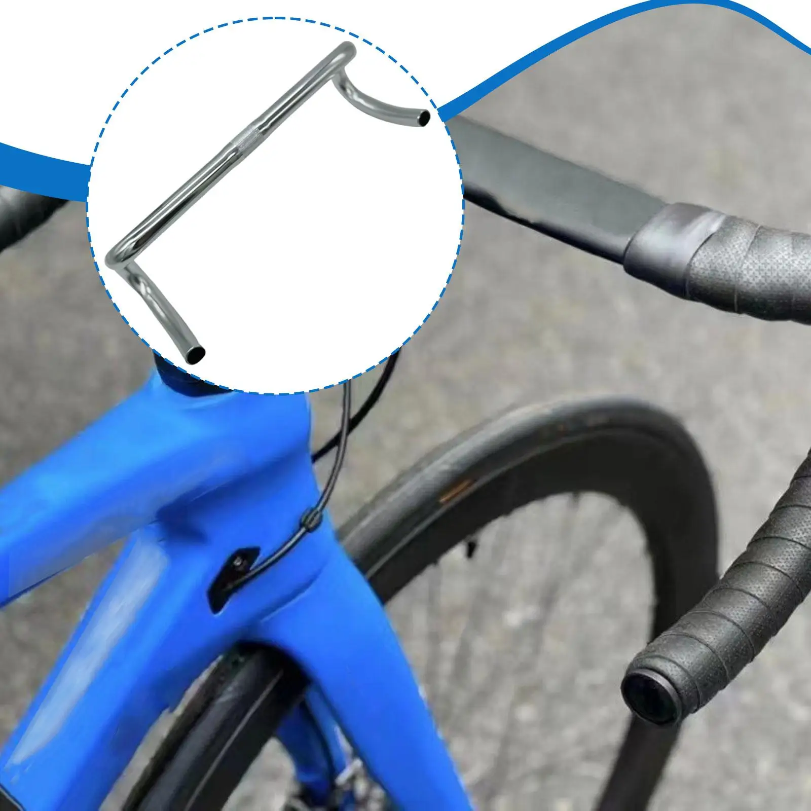 Road Bike Handlebar, Lightweight Aluminum Alloy, Replaces Sturdy Bent Bar, Drop Bar, Curved Bike Handlebar Cycling Accessories