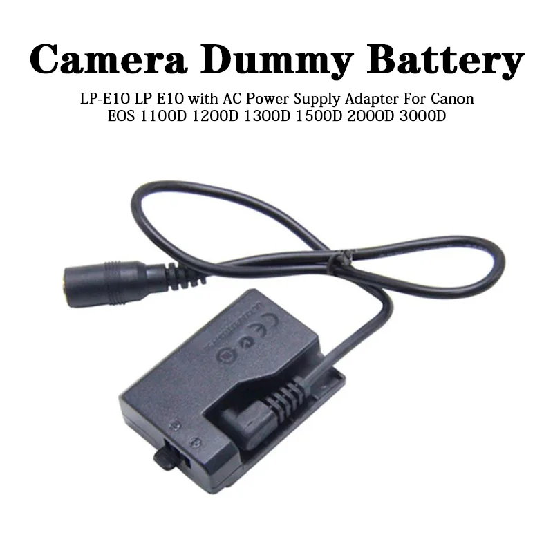 

Camera 5V LP-E10 AC LPE10 ACK-E10 DR-E10 Dummy Battery batmax for Canon EOS 1100D 1200D 1300D 1500D 2000D 3000D T3 T5 T6 X50 X70