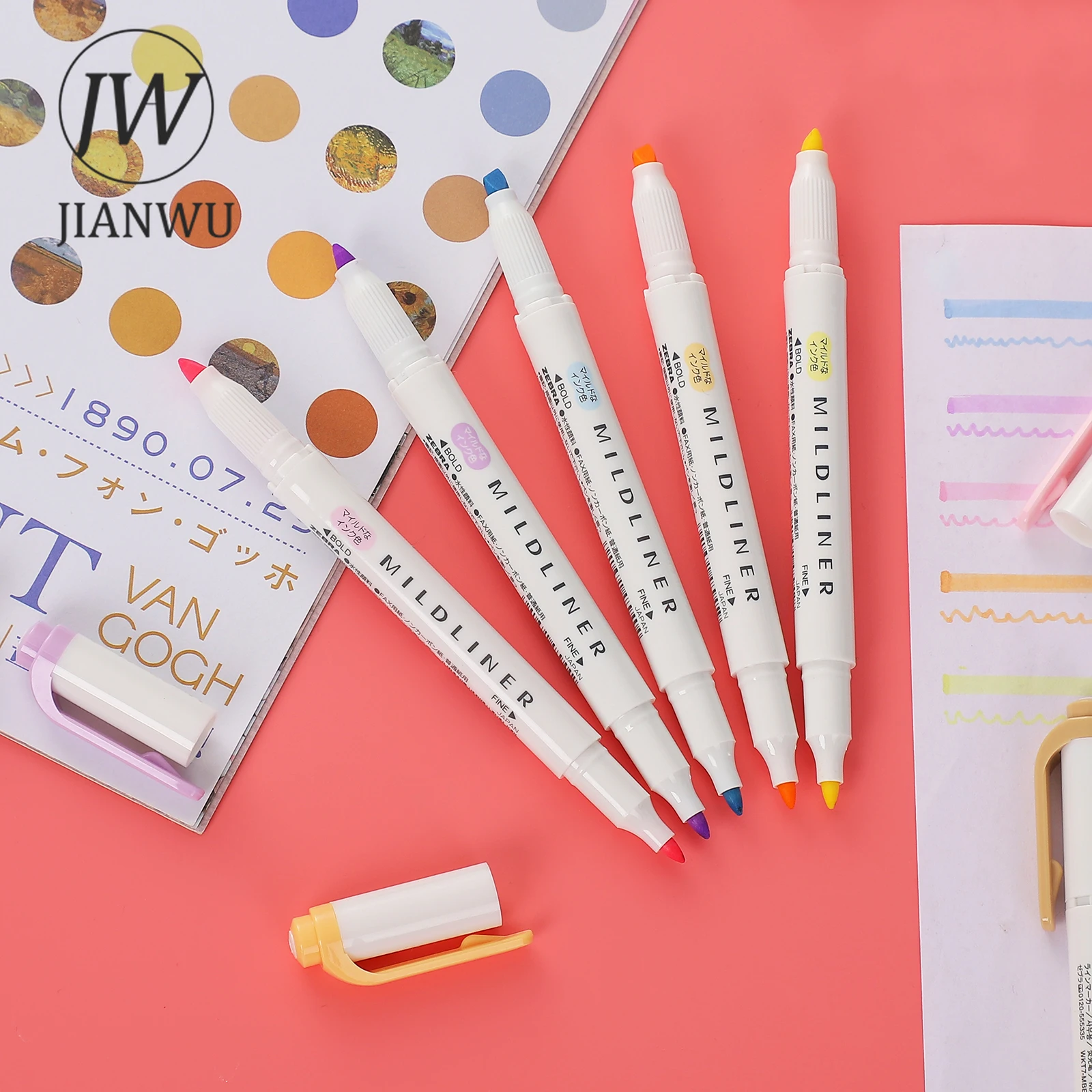 Zebra Mildliner Double-ended Highlighters Soft Student Writing Drawing Marker Pens 1 Pc highlighter marker pen art marker