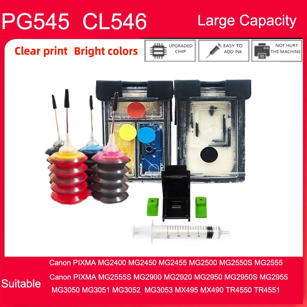 einkshop pg 545 PG-545 CL-546 Smart Cartridge Refill For canon 545 546 ink  cartridge Pixma IP2850 MX