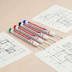 Set of 4 Precision Long - Tip Permanent Marker Pens for DIY and Professional Use (4pcs)