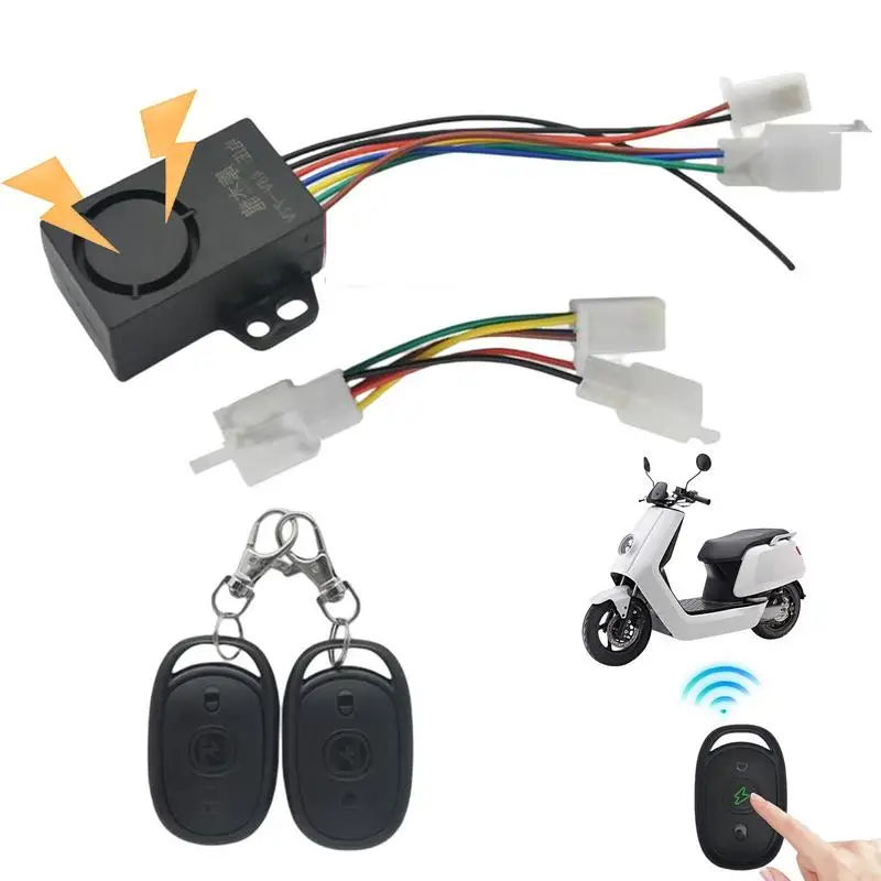 Bike Antitheft Alarm Remote Control Ebikes Alarm With 5 Levels Adjustable Sensitivity Outside Electric Scooter Anti Theft Tool motorcycle alarm bike alarm wireless vibration alarm anti theft alarm