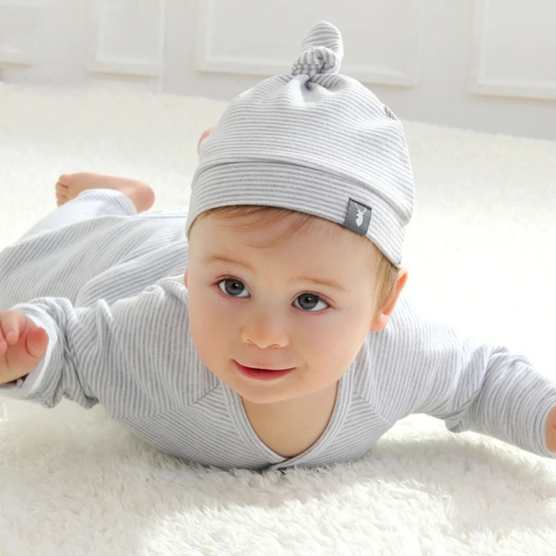 

Newborn Knotted Hat Knotted Hospital Hats Baby Unisex Boy Girl 0-6M Wear