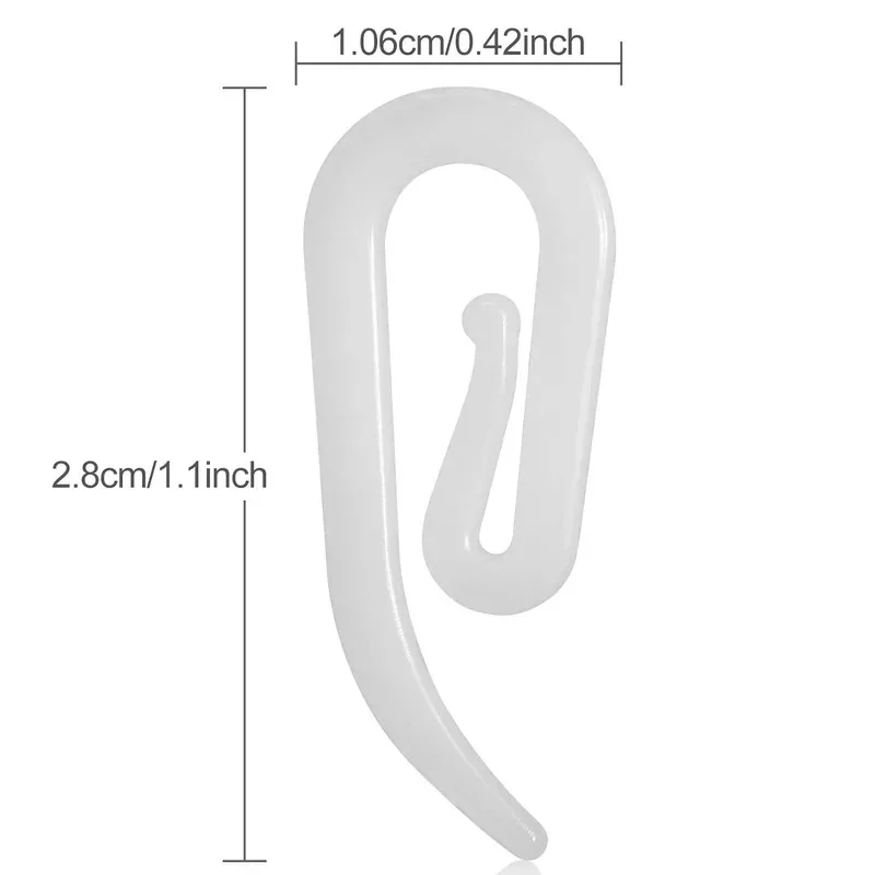 Curtain Hanging Hooks 50-200PCS Ring Window Curtain Hanger White Plastic for Home Office