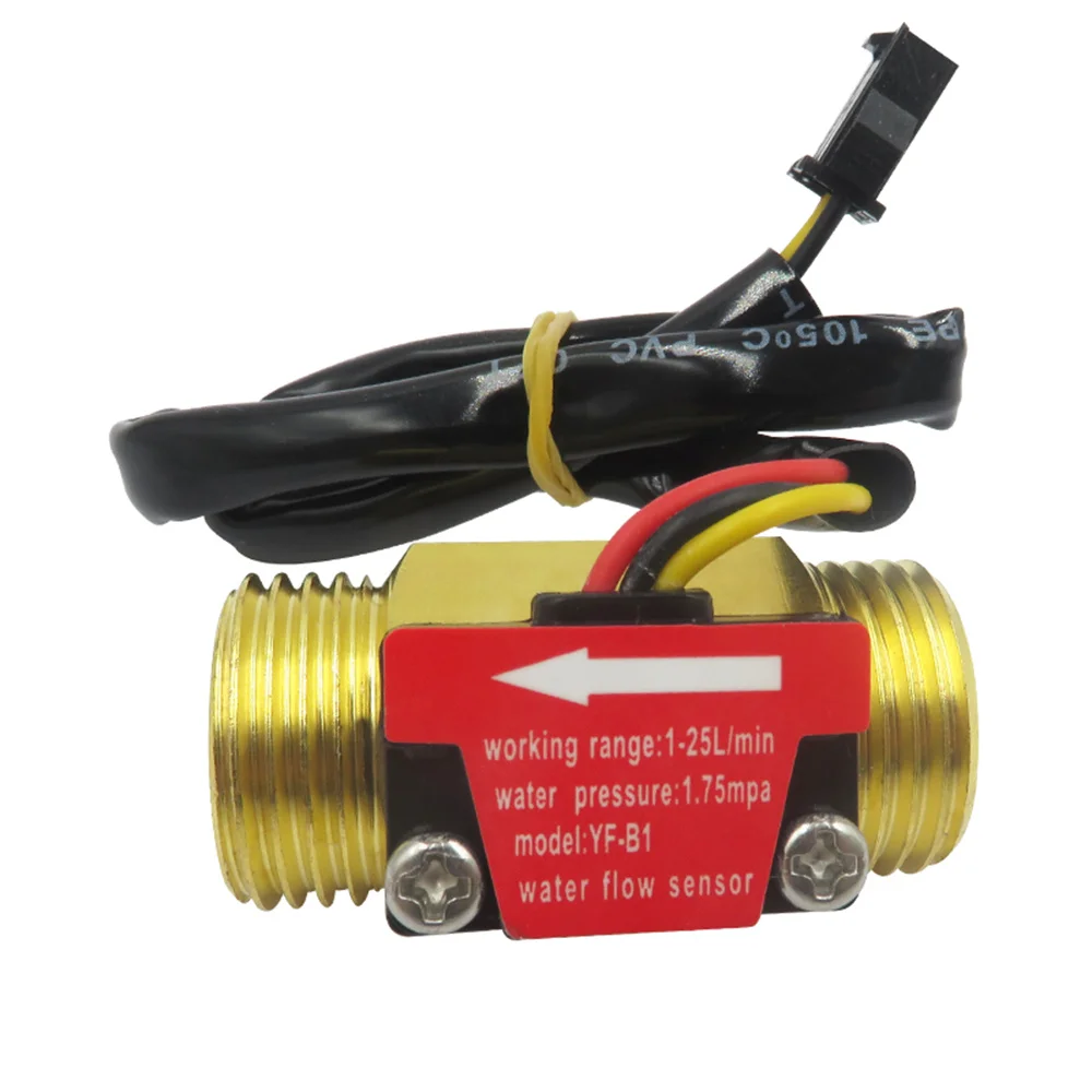 Water Flow Sensor YF-B1 YF-B2 YF-B3 BSP G1/2" Hall Flow Sensor Turbine Meter 1-25L/min Turbine Flow Meter Water Sensor