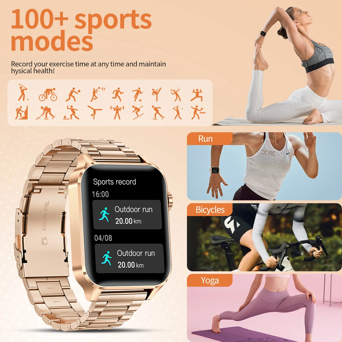 LIGE Men Women Smart Watch HD Screen Heart Rate Bluetooth Calls Waterproof Sport Band DIY Faces SmartWatch For Android IOS 2024