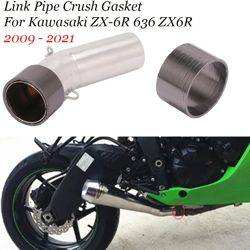 Motorcycle Exhaust Pipe Escape Crush Gasket For Kawasaki ZX6R 636 ZX6R