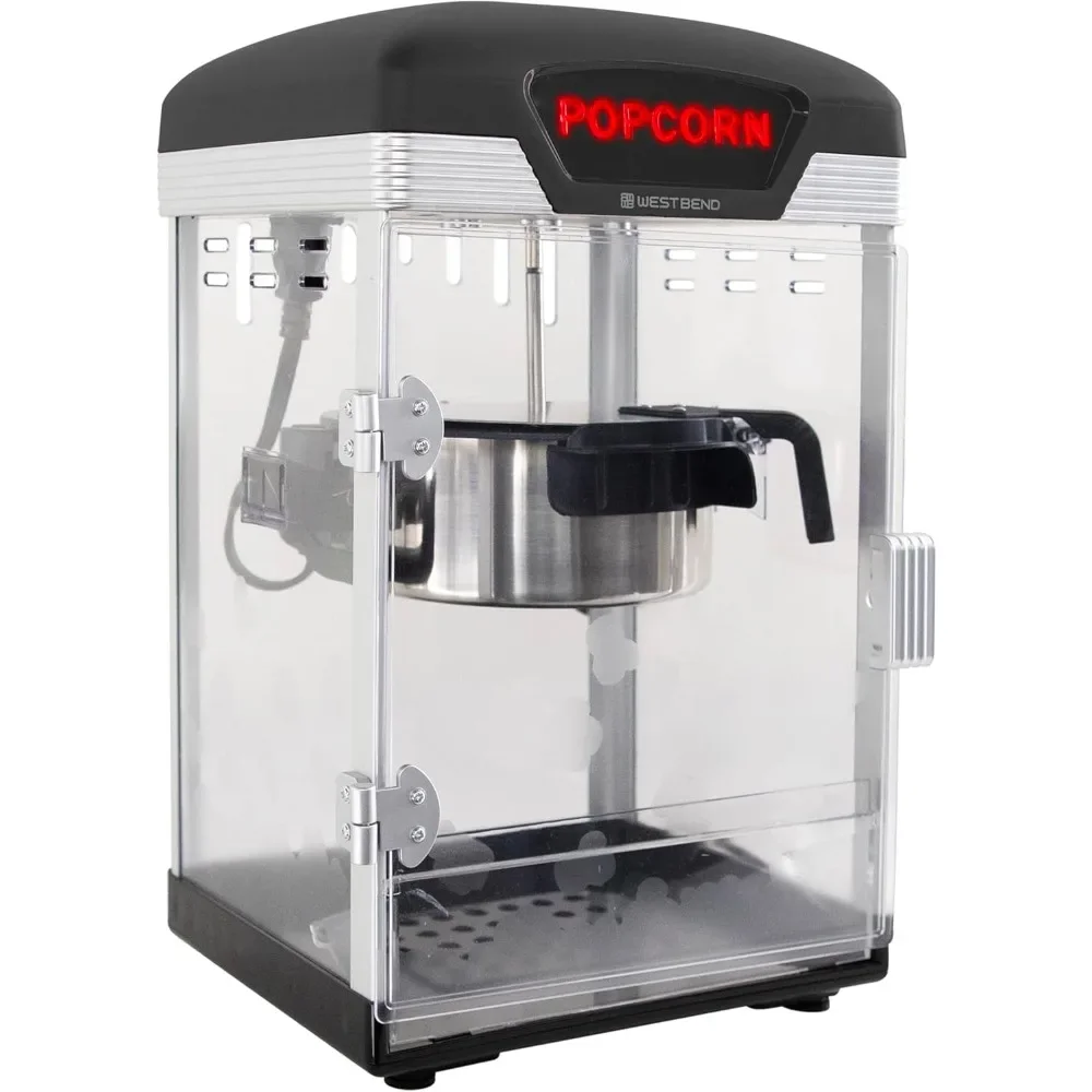 4 Qt Popcorn Machine, Polycarbonate (PC) Gourmet Popcorns Maker Machine with Nonstick Popcorn Kettle Scoop