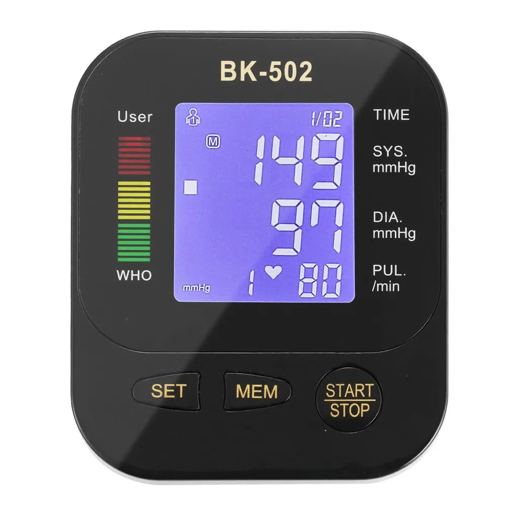 New Health Care Monitor Automatic Digital LCD Display Wrist Blood Pressure Monitor Heart Beat Rate Pulse Meter Measure White
