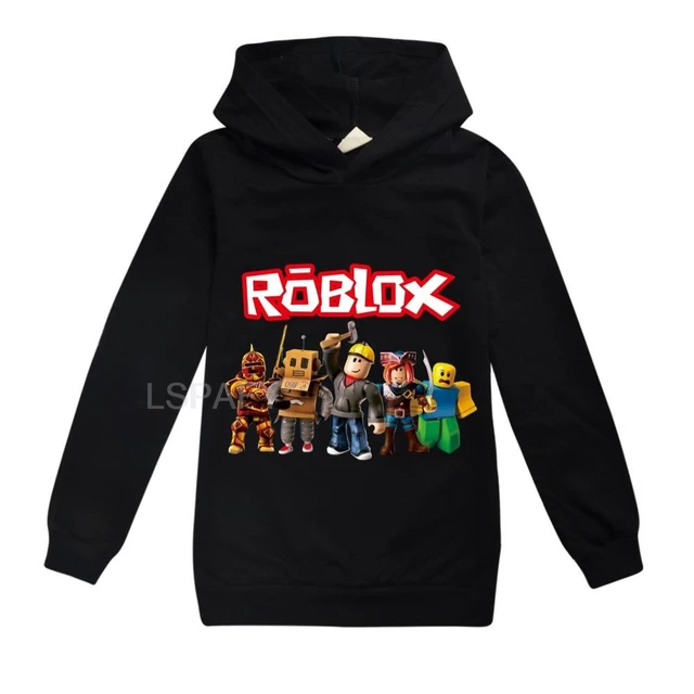 Roblox T-Shirt Summer Boys Girls Black Sweatshirt for Kids and