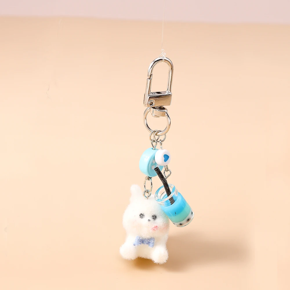 Aihua Niedlicher flauschiger Tier-Schlüsselanhänger, schöner Welpe-Hund, Schlüsselanhänger für Frauen und Mädchen, Handtasche, Anhänger, DIY-Schlüsselanhänger, Schmuck, Geschenke – Detail 6