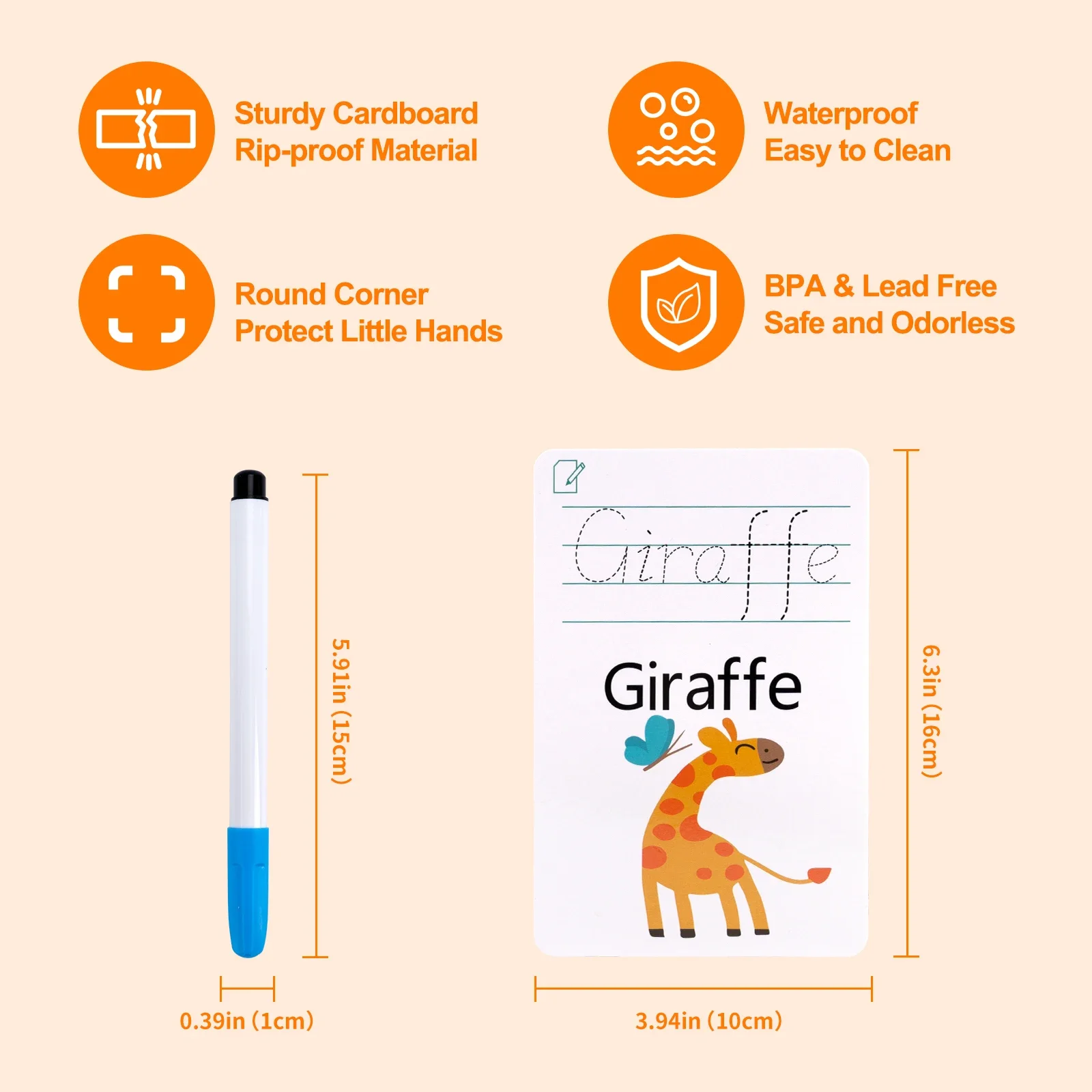 Flash Cards Alphabet Writing Tranning Flash Cards Toddlers Abc Words Letters Toy Educational Preschool Kids Children Flashcards