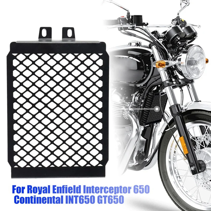 Copertura Nera Della Protezione Del Radiatore Del Motociclo Per Royal Enfield Interceptor 650 Continental Int650 Gt650