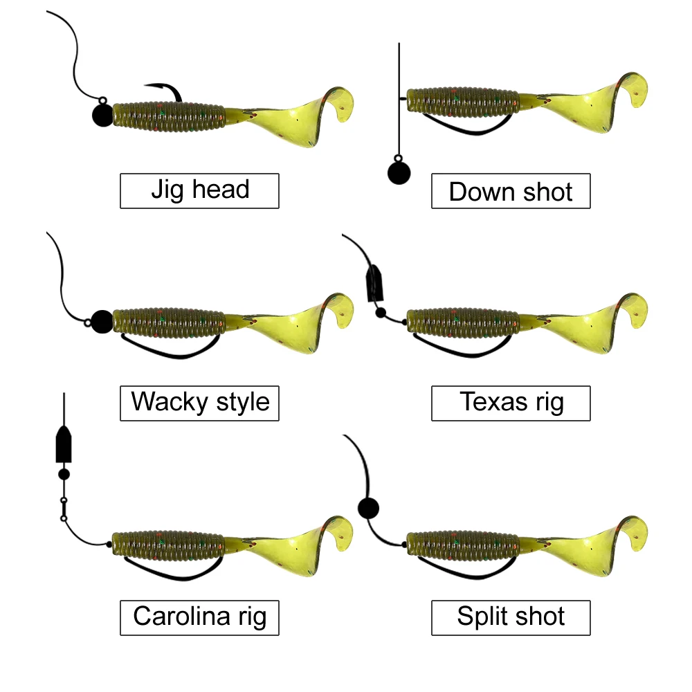 120Pcs ο Ʈ ̳ 4cm0.4g  ̳ öƽ Ǹ  Moggot Grub Ȥ ٴ幰 Wobblers ũ    ׾ Swimbait
