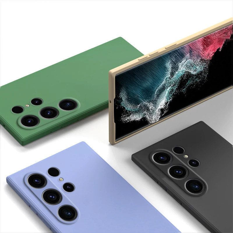 Per Samsung Galaxy S23 Ultra Case Samsung Galaxy S22 S23 Plus Ultra Cover Cover Posteriore In Silicone Liquido Antiurto Samsung S23 Ultra