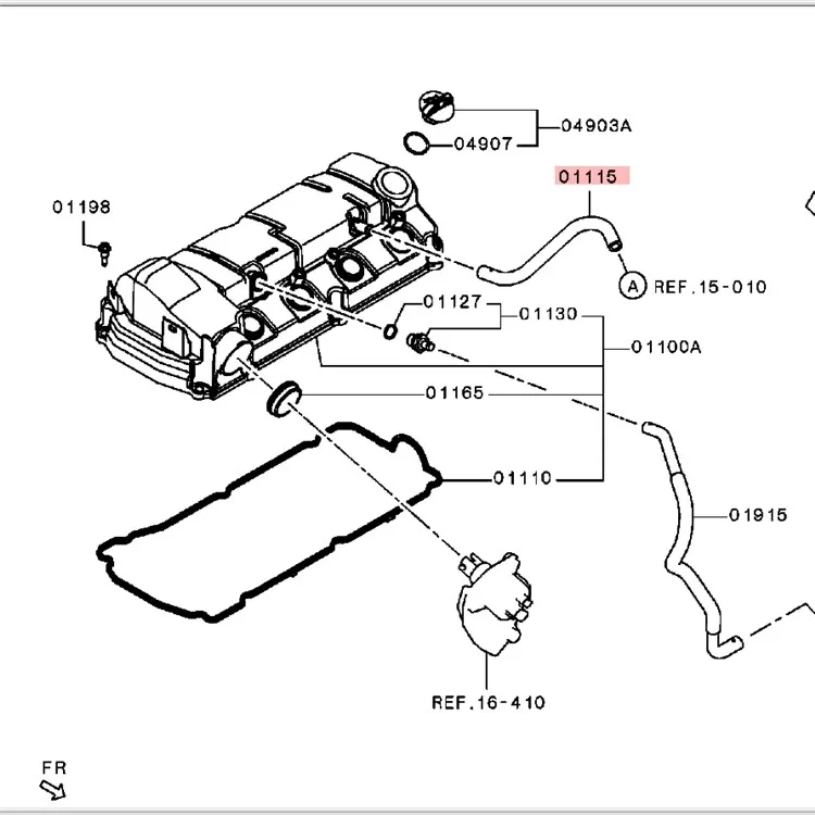Baificar Genuine Engine Valve Rocker Cover Intake Hose 1035B043 For GAC Mitsubishi Outlander 2013-