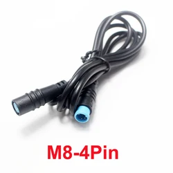 Durable Waterproof E-Bike Speed Sensor Extension Cable - 1M Male to Female Connector (4Pin)