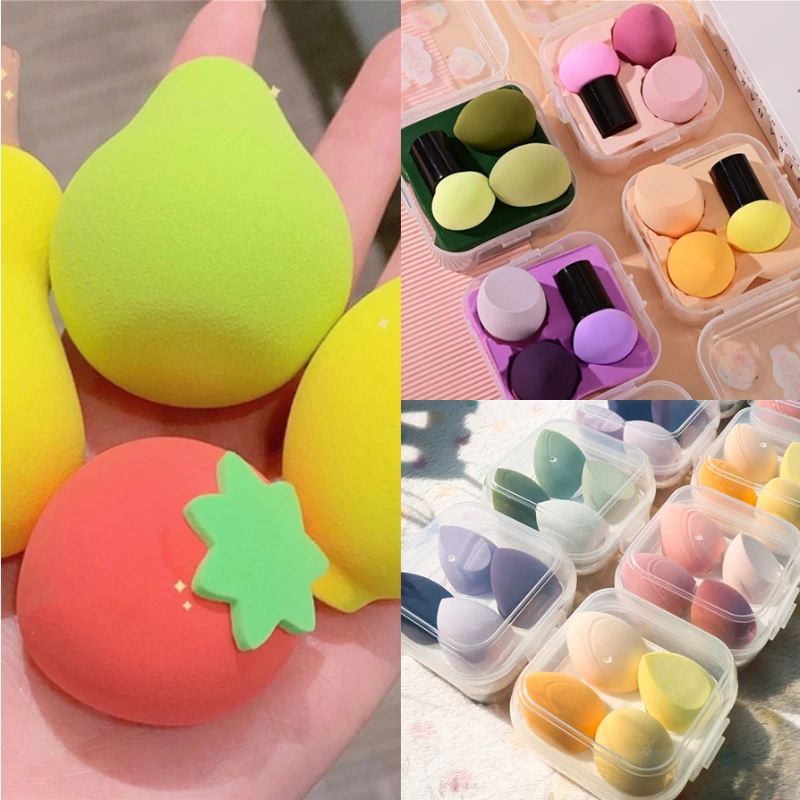 3/4pcs Makeup Sponge Set Women Cosmetic Puffs for Foundation Powder Dry and  Wet Combined Cosmetic Egg Beauty Make Up Tools gifts - AliExpress