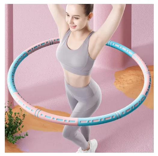 1 PC Removable Fitness Hoop Massage Foam Adult Weight Loss Training Equipment Sturdy And Soft Bodybuilding Exercise Hula Circle fitness hoop
