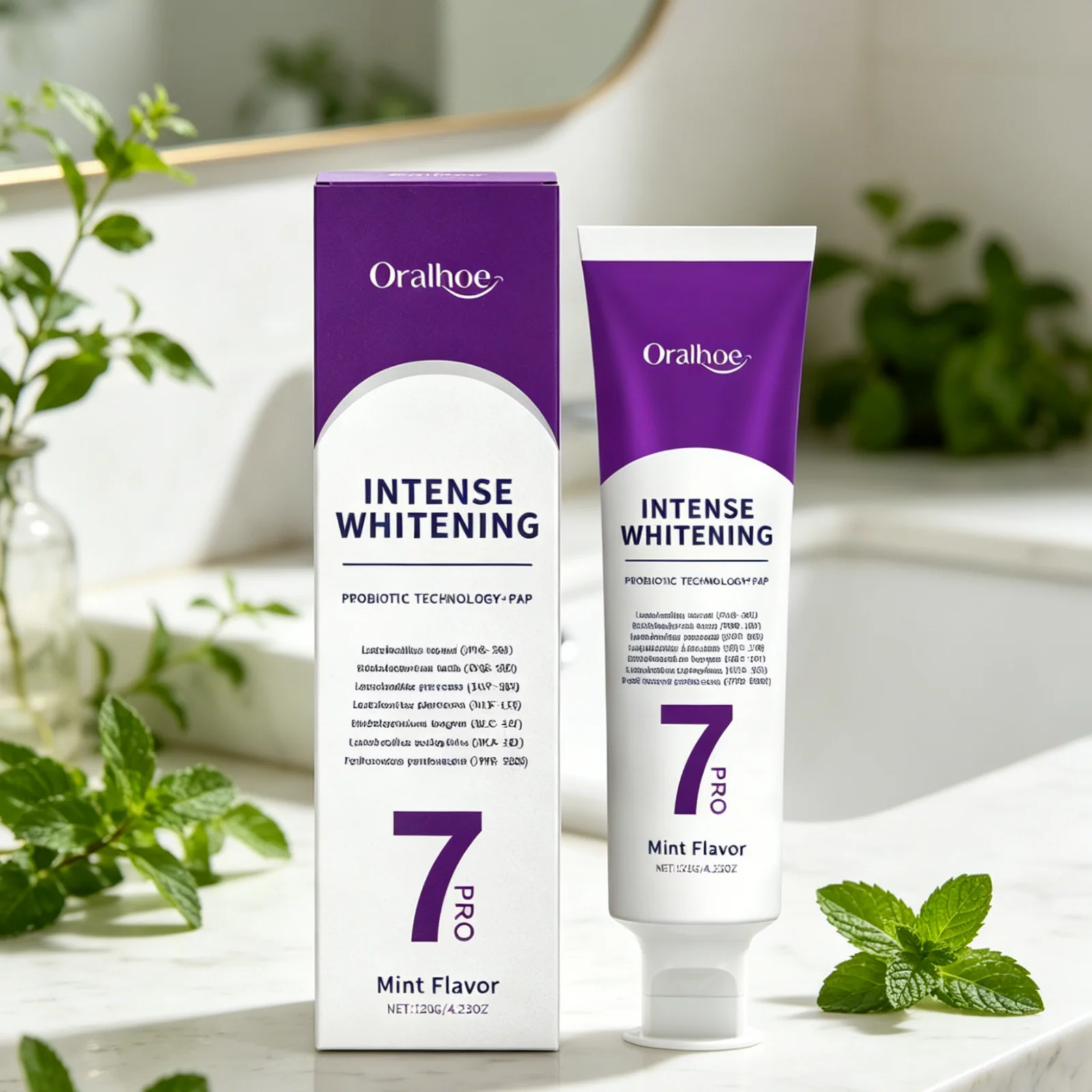 Oralhoe Intense Whitening Toothpaste Deep Cleaning Remove Stains Soothing Sensitive Gums Fresh Breath Probiotic_voghion.com