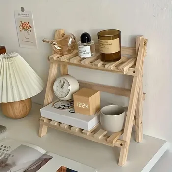 2-Tier Trapezoid Desk Shelf 1
