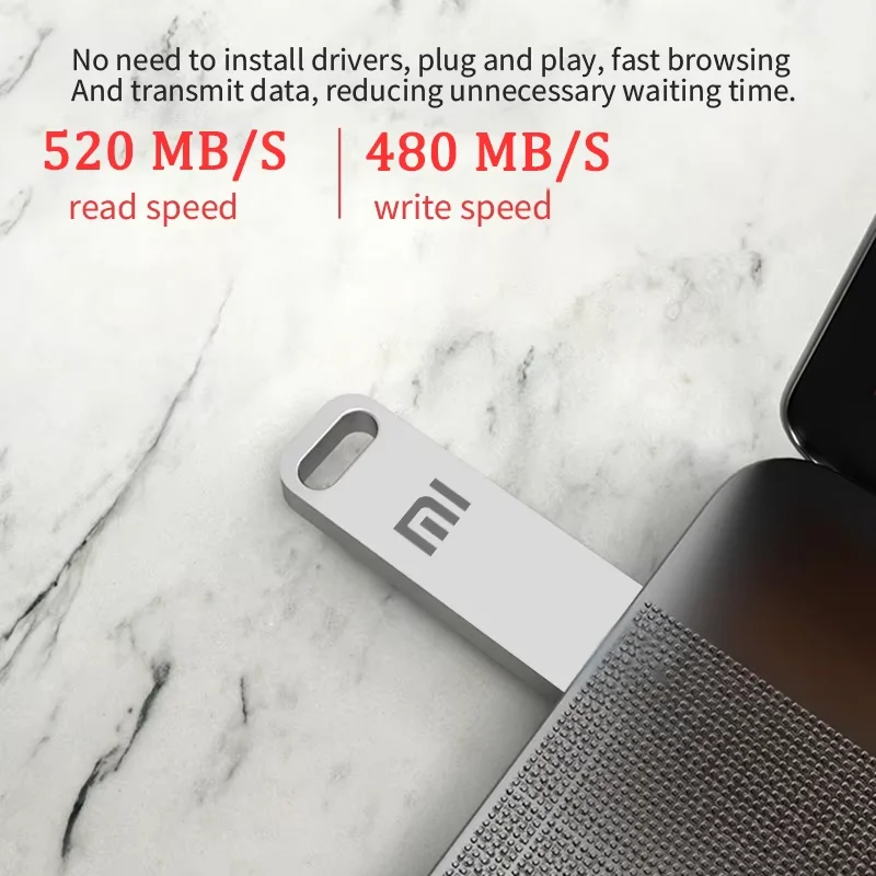 Xiaomi 2TB USB 3.2 Flash Drive High Speed Metal, Waterproof Storage