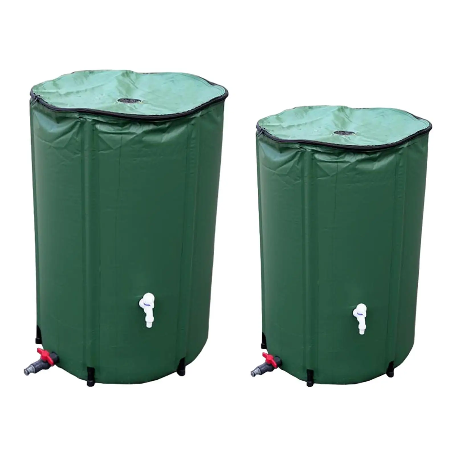 Foldable Rain Barrel Water Butt Rainwater Storage Tank with Overflow Kit Water Collection Container Rainwater Collection System