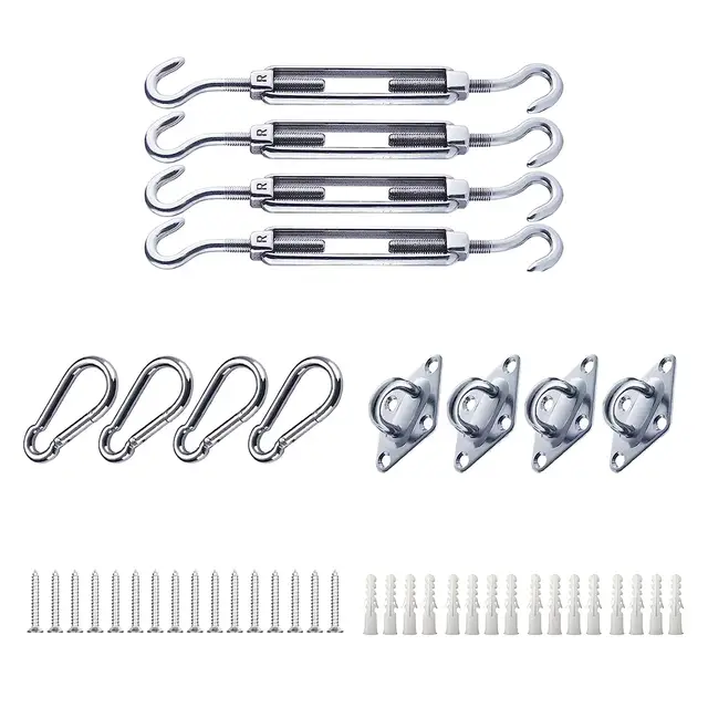 Fém Vitorlás Árnyék -Hardverkészletek Szerelvény Szerszám Telepítés Csere Rozsdamentes Acél Napellenző Rögzítés A Fedélzeti Gyepkerthez - Image 6