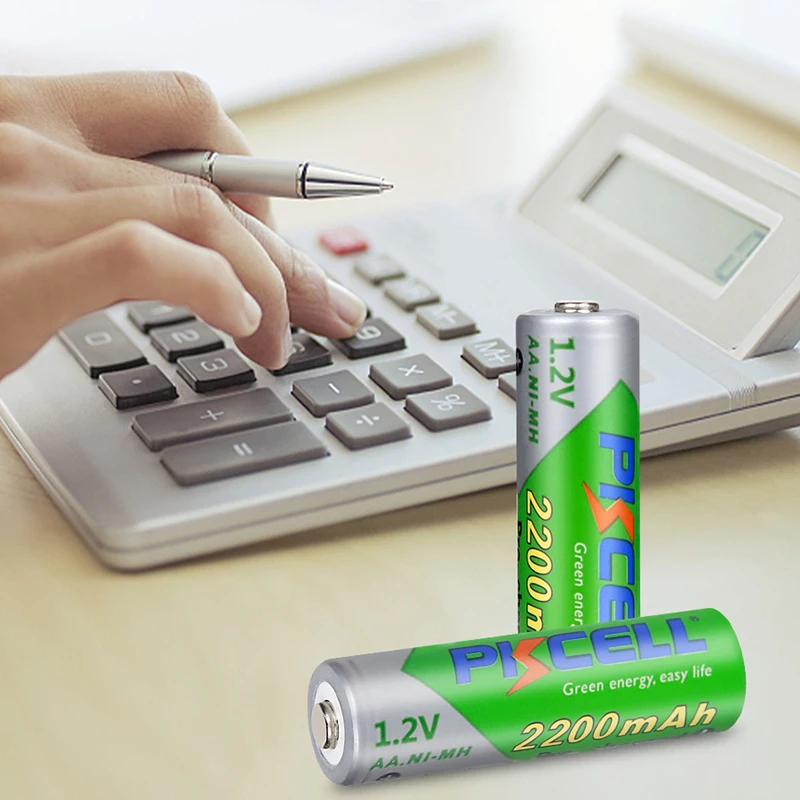 Rechargeable nickel metal hydride batteries 1-16PC PKCELL NIMH 2200mAh AA Rechargeble Batteries 1.2V for Digital Camera Portable Video Toy