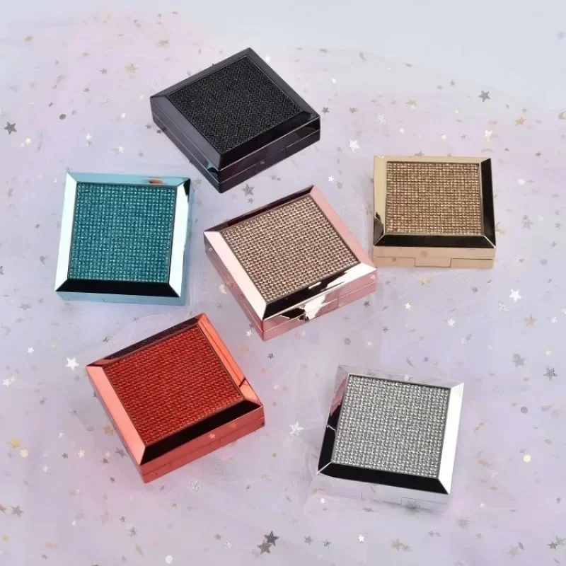 Women Travel Container Holder Storage Soaking Box Case Women New Fashion Contact Lens Box ABS Plastic Square Mirror Lens Case