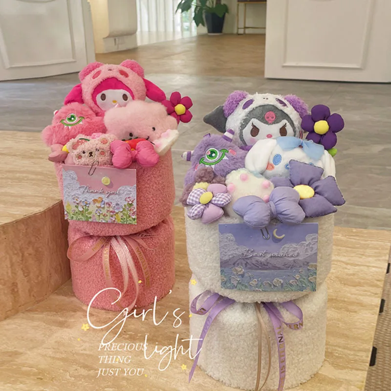 

Lovely New Sanrio Valentine's Day gift, Cinnamon dog plush doll bouquet, finished doll bouquet, birthday gift for girlfriend