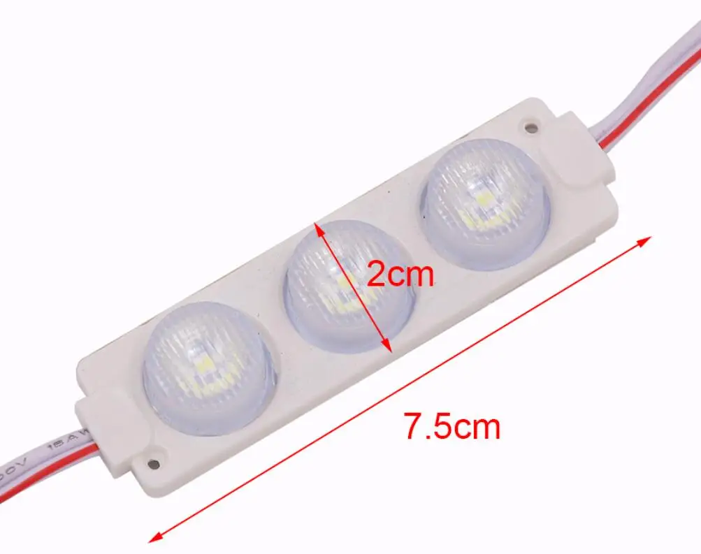 Description Picture 4 of itemDC12V 20Pcs 3W LED Module with Injection lens SMD2835 3LEDs/pc Advertisement Design Led Lighting Module High Bright Modules