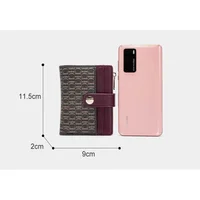 CH – sac pour cartes de visite au Design rétro, marque de luxe, bouton de mode, portefeuille pliant classique, sac carré Compact et léger pour femmes 6