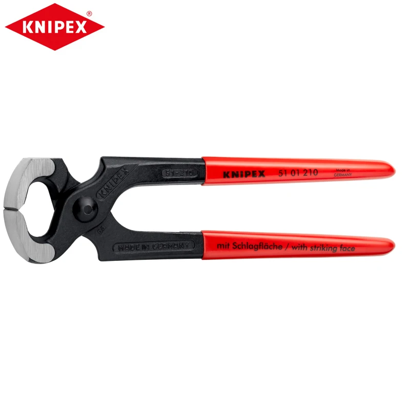 

KNIPEX 51 01 210 Hammerhead Style Carpenters Pincers High Quality Materials And Precision Craftsmanship Extend Service Life