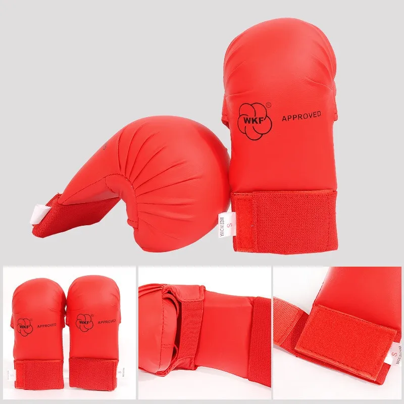 1pair Karate Glove PU Multi-Layer Composite Liner Sanda MMA Fighting Training Hand Protection Sports Gear