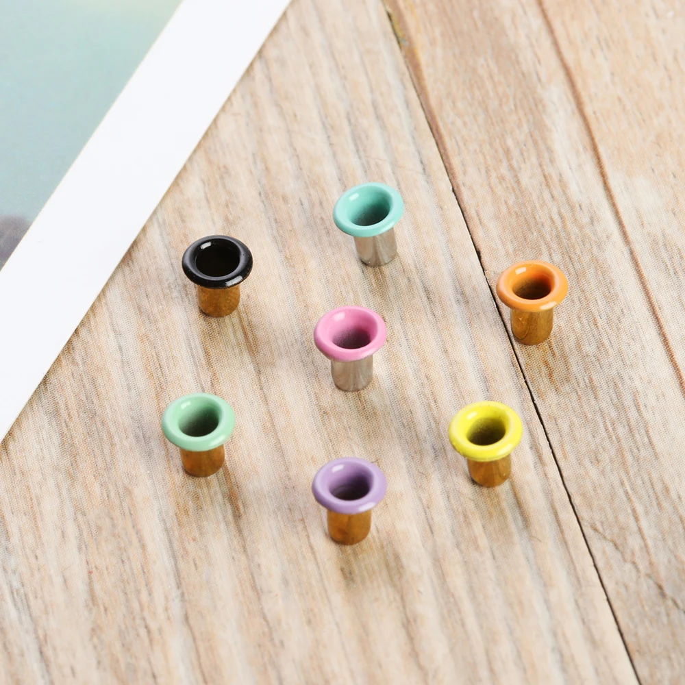 Colorful Metal Eyelet Buttons Ultra-small Shoes Clothes Belt Buckle DIY Dolls Buckles Doll Bags Sewing Accessori 20Pcs 1mm/2.5mm