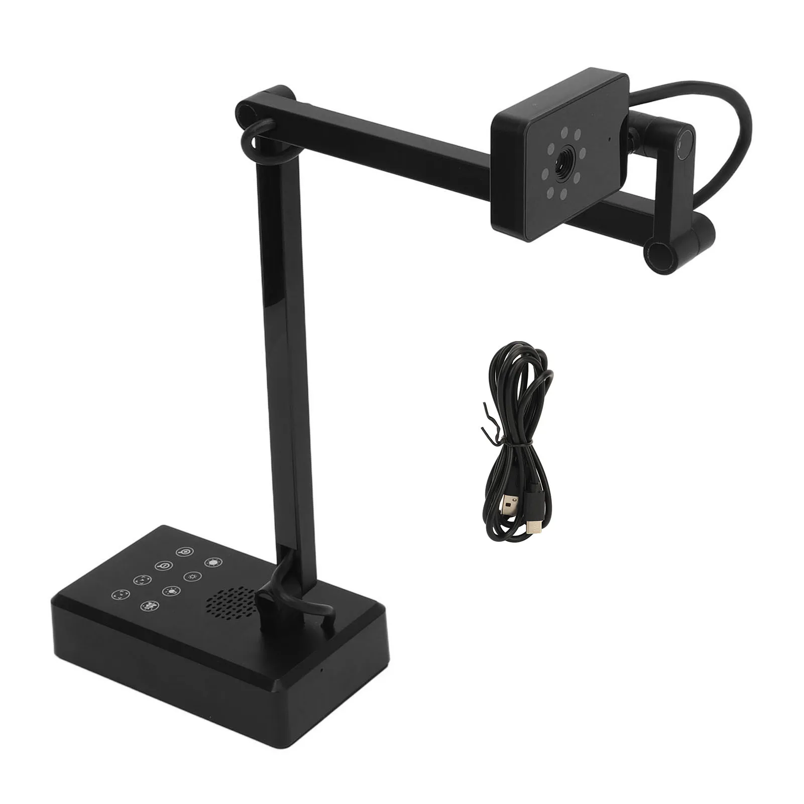 다기능 멀티 앵글 조정 USB 문서 카메라, 플러그 앤 플레이, 원격 학습용 웹캠, 3840x3104, 16MP