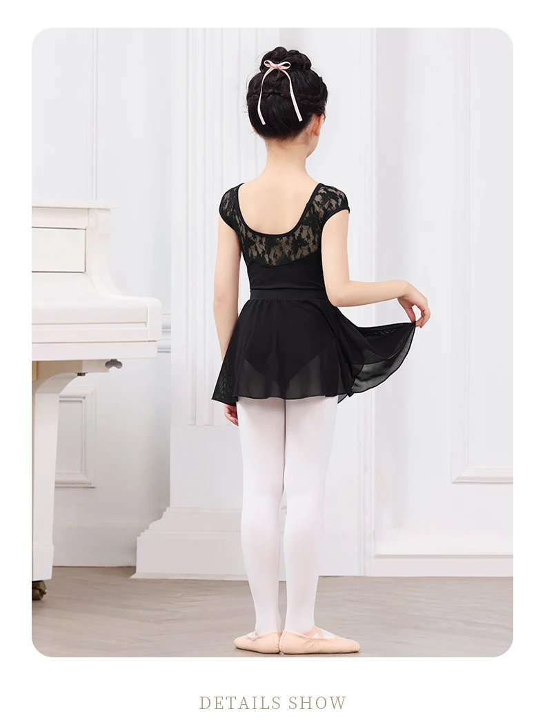 Mädchen Tanz Skate Weiche Mesh Pull on Rock Kinder Kleinkind Elastische Ballett Rock Nylon Tutu Tüll Kurzes Kleid – Detail 9