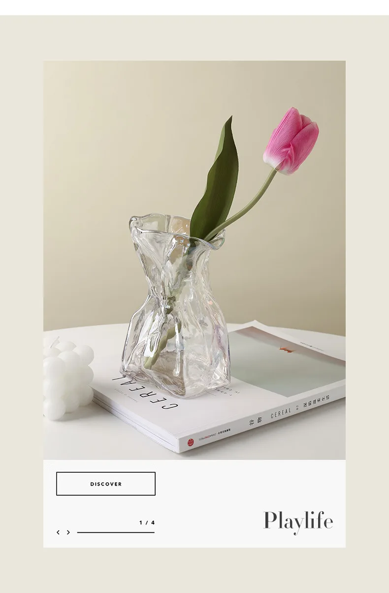 Baccarat クリスタル花瓶 ツイストデザイン 約25cm バカラ 花瓶